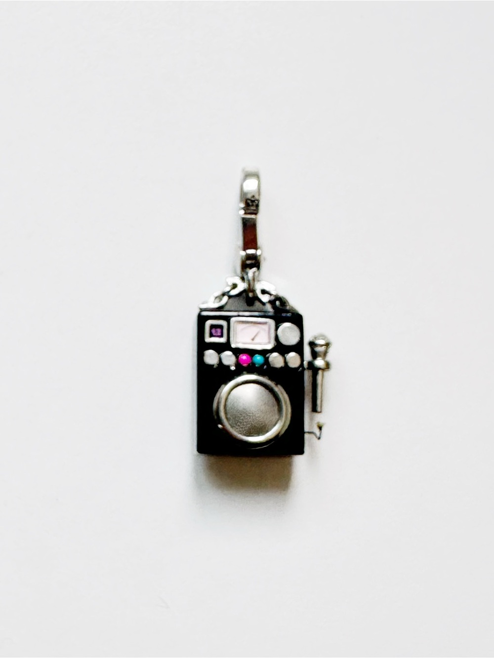🎤Juicy couture Karaoke Music Speaker Charm Pendant in Black and Silver
